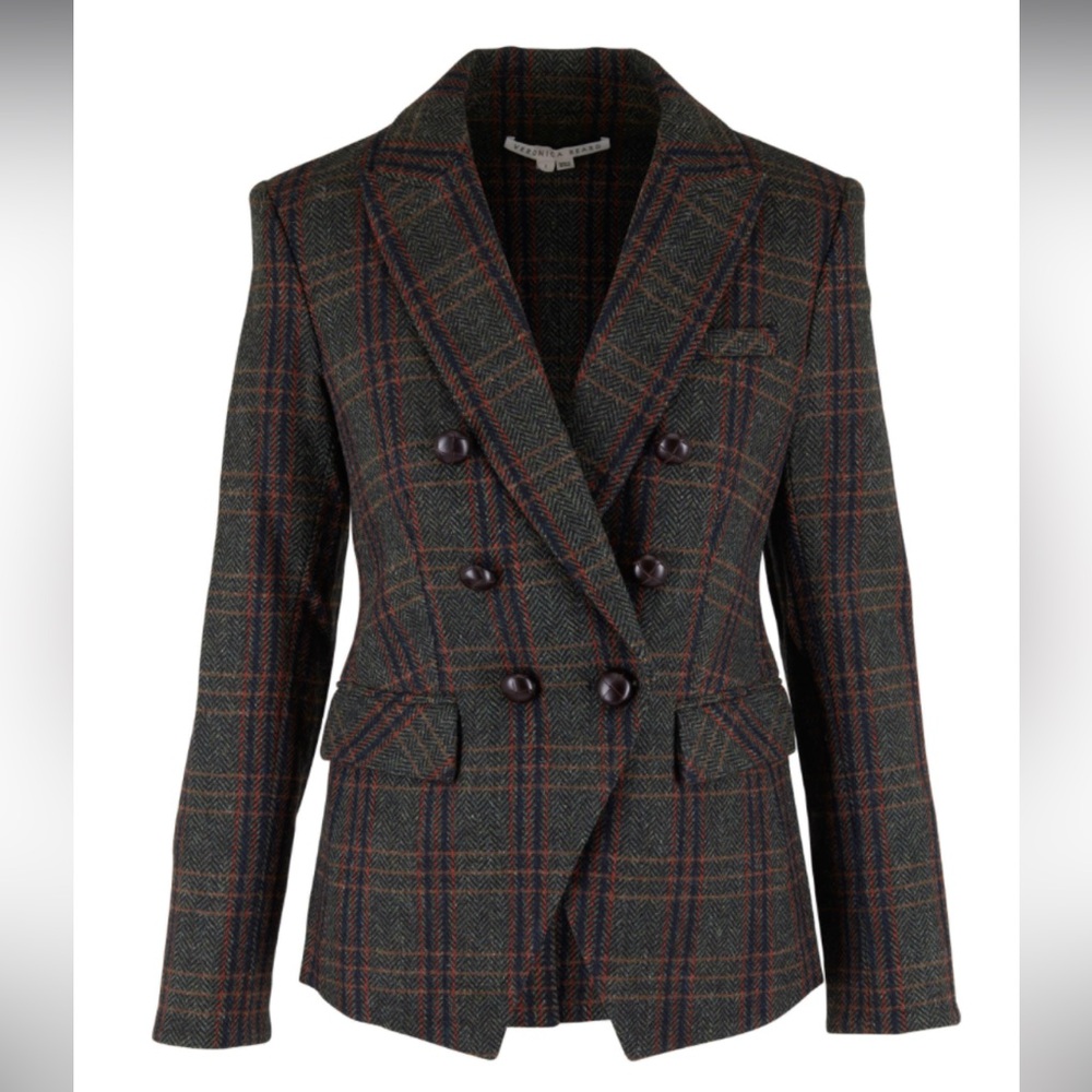 Veronica Beard Plaid Dickey Jacket